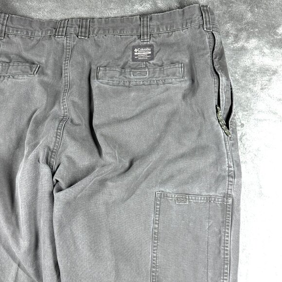 Columbia Cargo Pants Men’s 42x30 Gray Cotton Twill Utility Workwear Outdoor - Picture 8 of 14